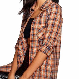 NEW Button Down Oversized Plaid Shirt